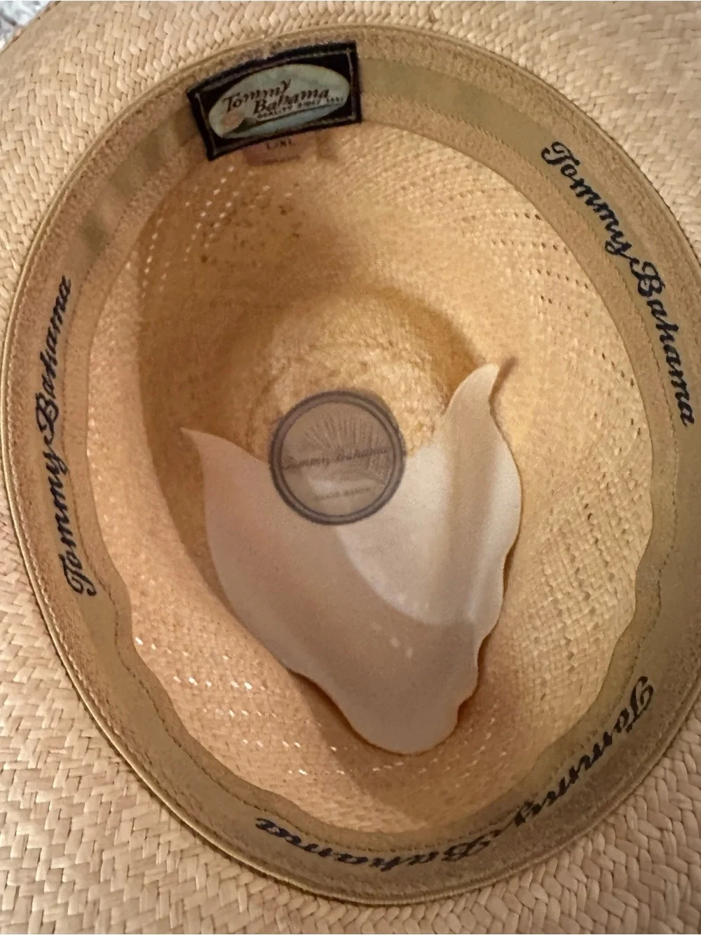 Tommy Bahama Men's Straw Fedora Hat with Olive Band - Natural